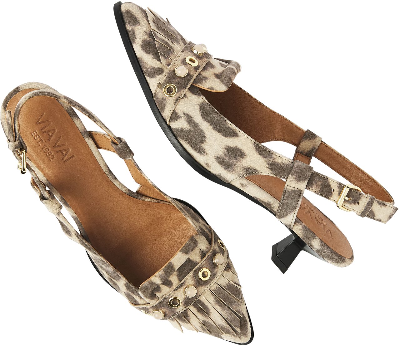 VIA VAI Lea Aileen Slingbacks Dierenprint