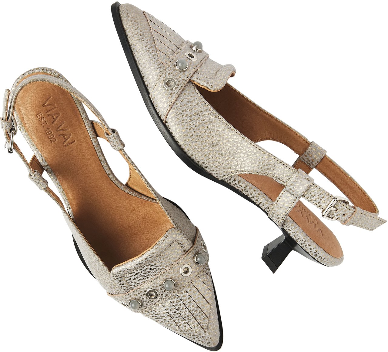 VIA VAI Lea Aileen Slingbacks Grijs
