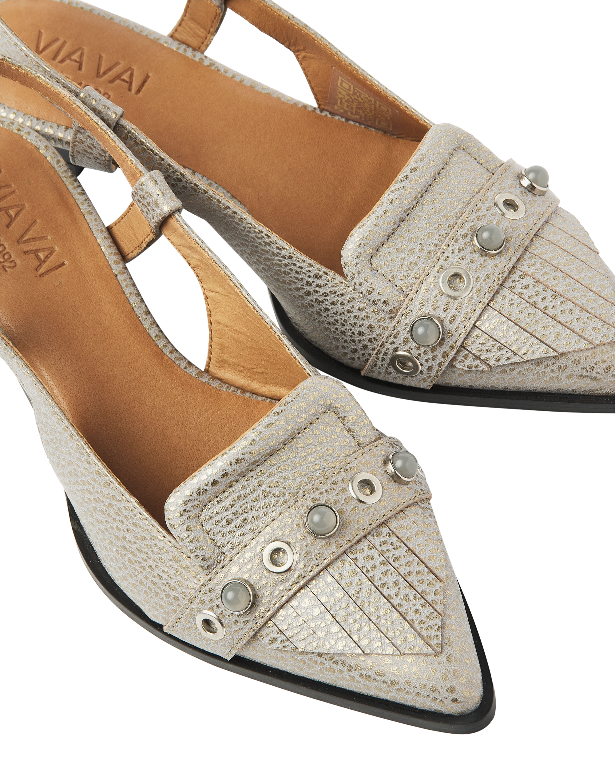 VIA VAI Lea Aileen Slingbacks Grijs