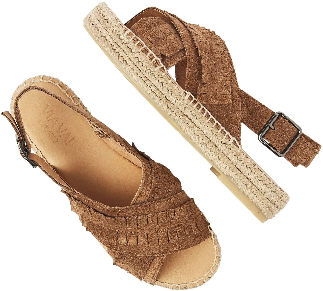 VIA VAI Mondi Noel Espadrilles Bruin