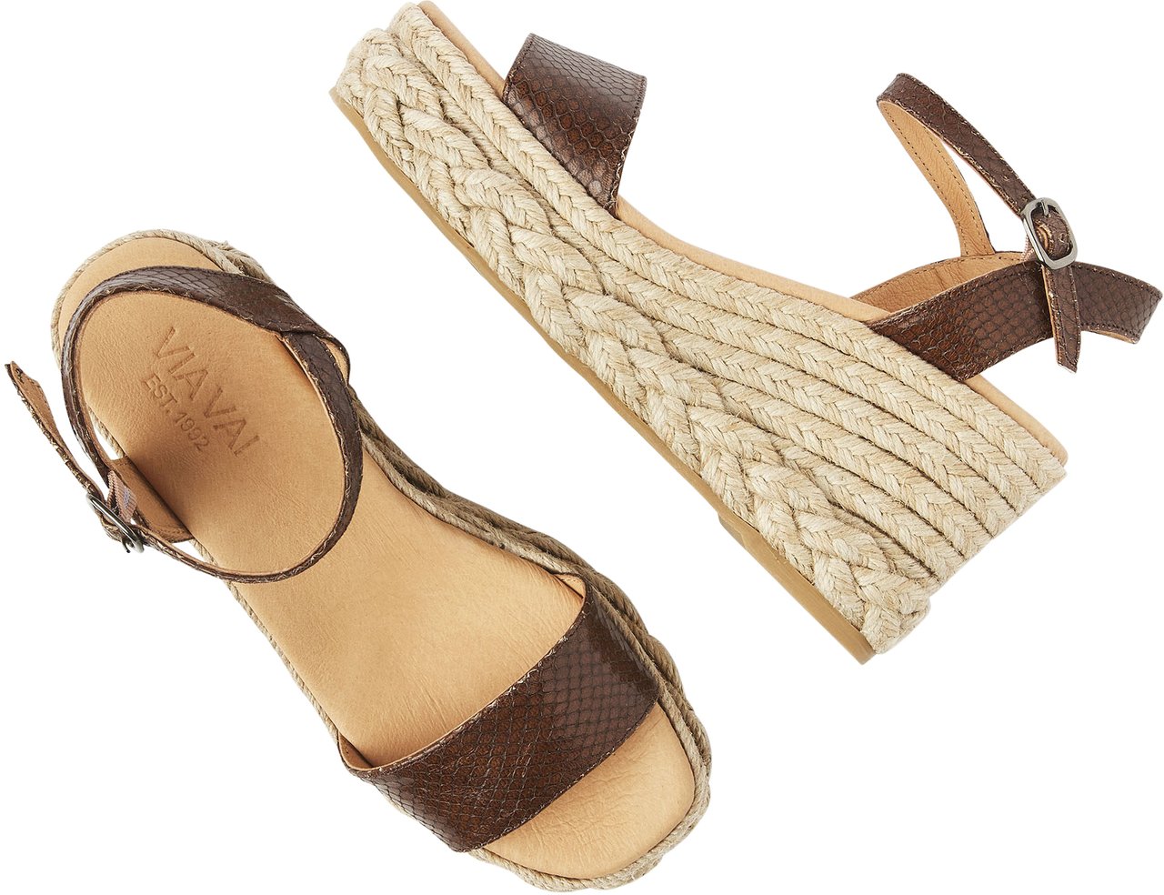 VIA VAI Capri Neva Espadrilles Bruin