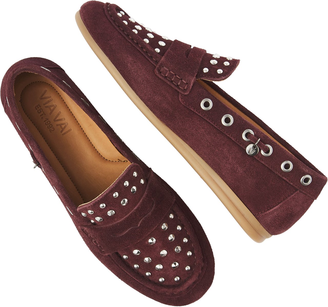 VIA VAI June Macy Loafers Maroon