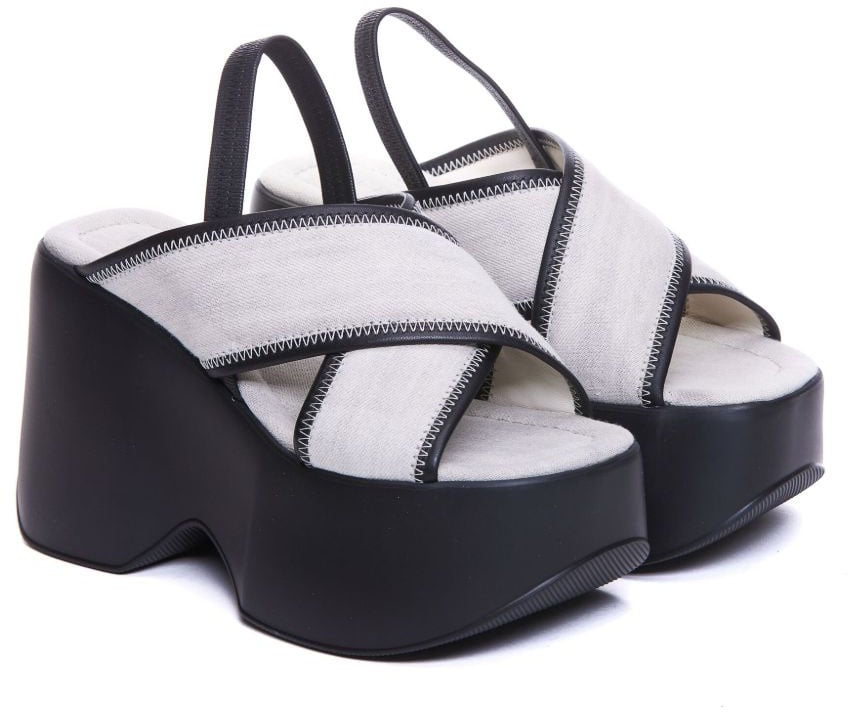 Vic Matie Sandals White Black Zwart