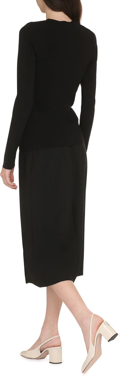 Victoria Beckham Knitted T-shirt Zwart