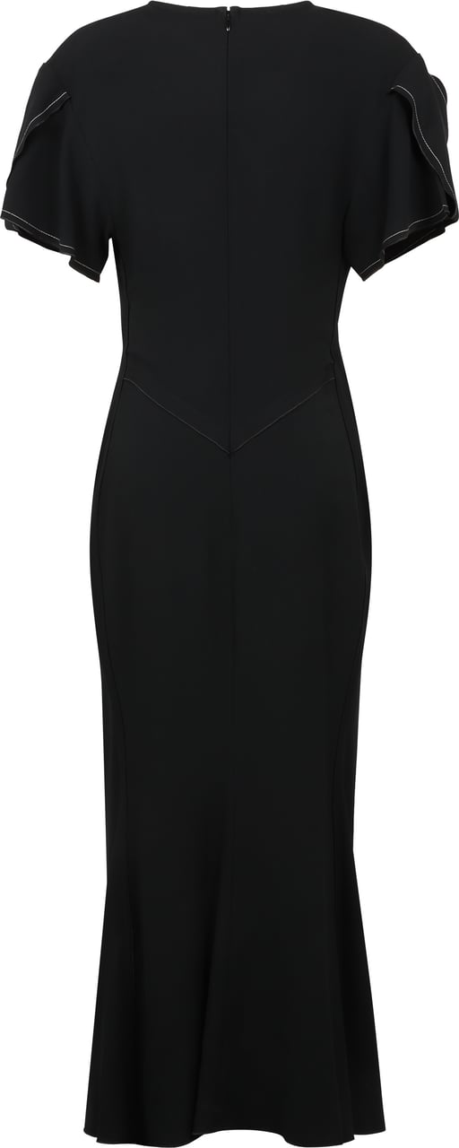 Victoria Beckham Stretch viscose dress Zwart