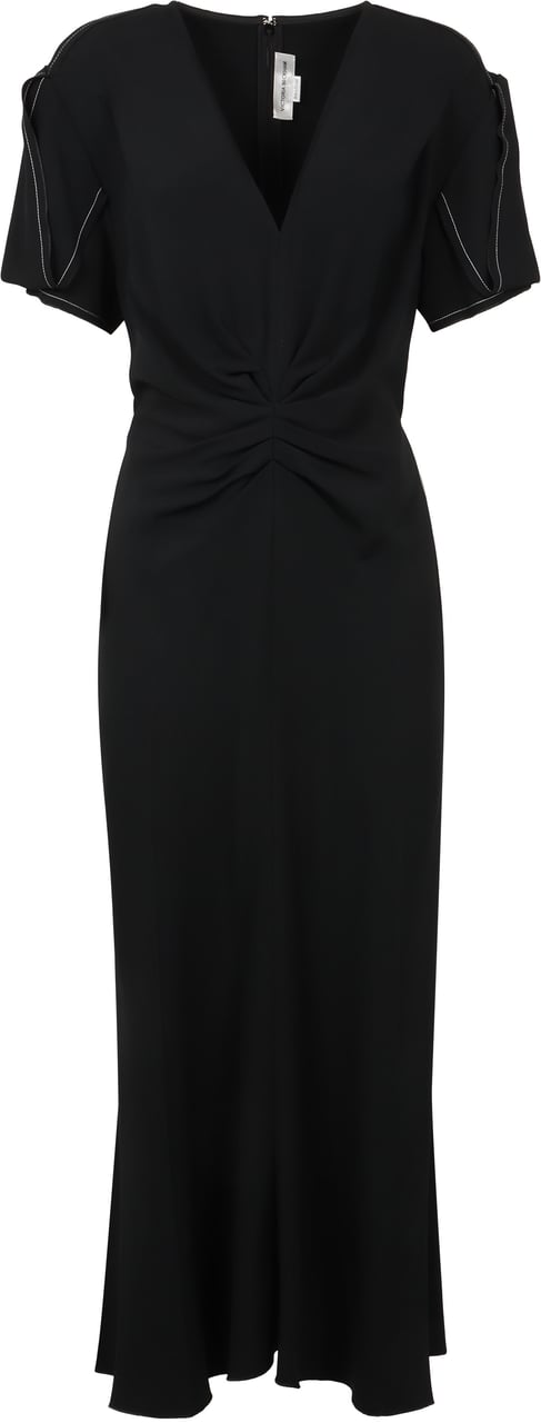 Victoria Beckham Stretch viscose dress Zwart