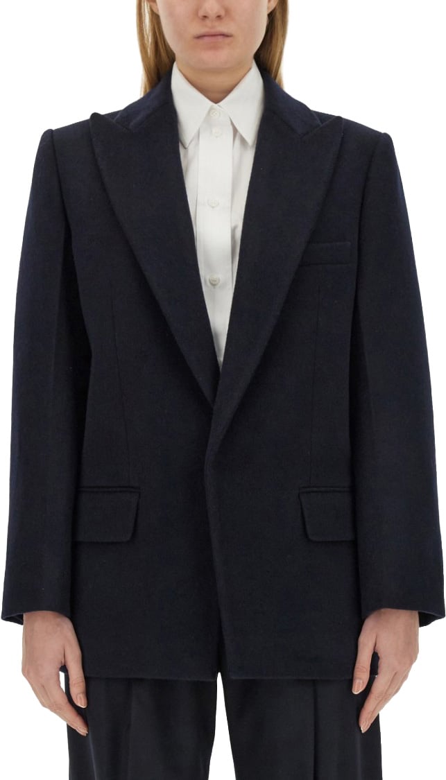 Victoria Beckham "Peak Label" Jacket Blauw