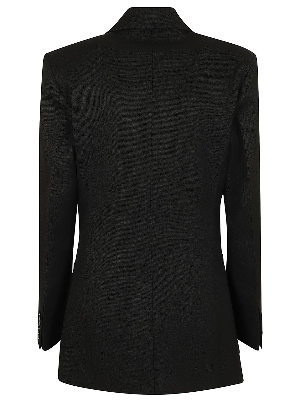 Victoria Beckham Patch Pocket Tailored Jacket with Notched Lapels Zwart