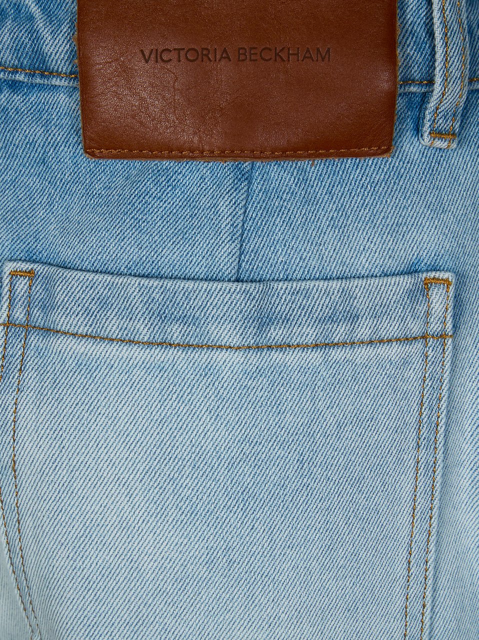 Victoria Beckham Light Blue Alina Faded Straight-Leg Jeans Grijs