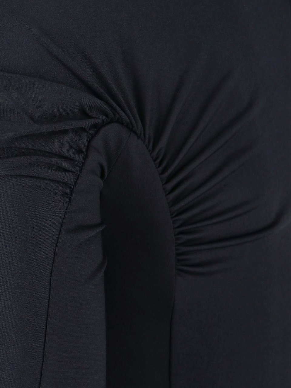 Victoria Beckham Asymmetrical Midi Dress Zwart