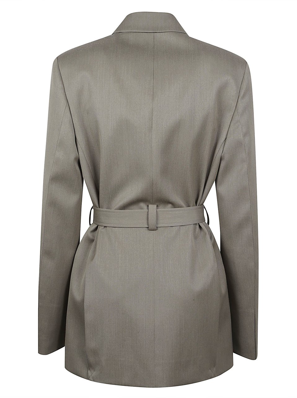 Victoria Beckham Belted Tailored Jacket Grijs