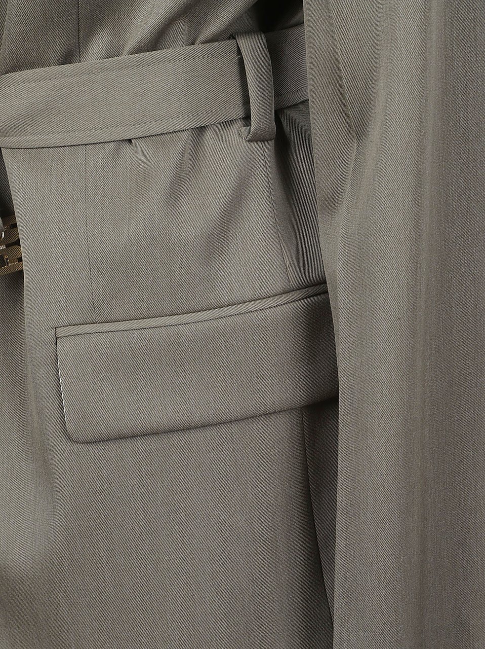 Victoria Beckham Belted Tailored Jacket Grijs