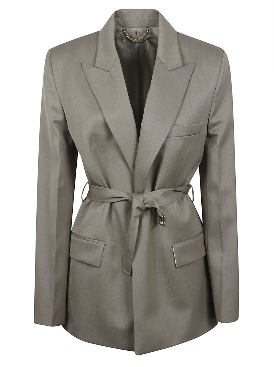Victoria Beckham Belted Tailored Jacket Grijs