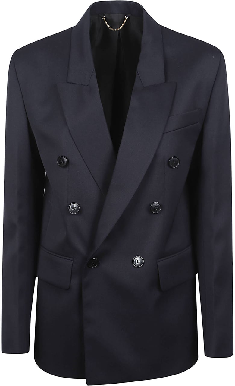 Victoria Beckham Double Breasted Tailored Jacket Zwart