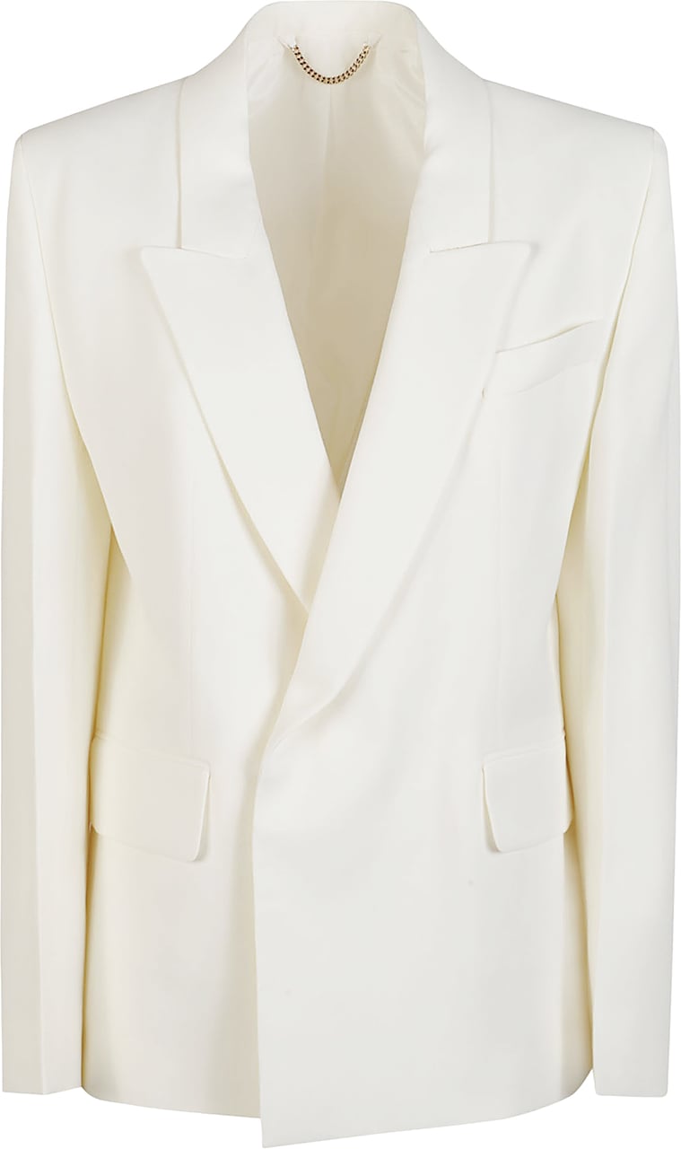 Victoria Beckham Double Brested Jacket White Wit