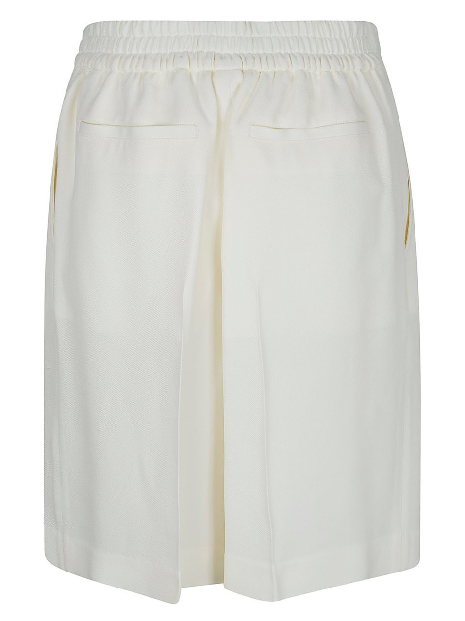 Victoria Beckham Knee-Length Tailored Shorts with Pleated Legs and Structured Silhouette Wit