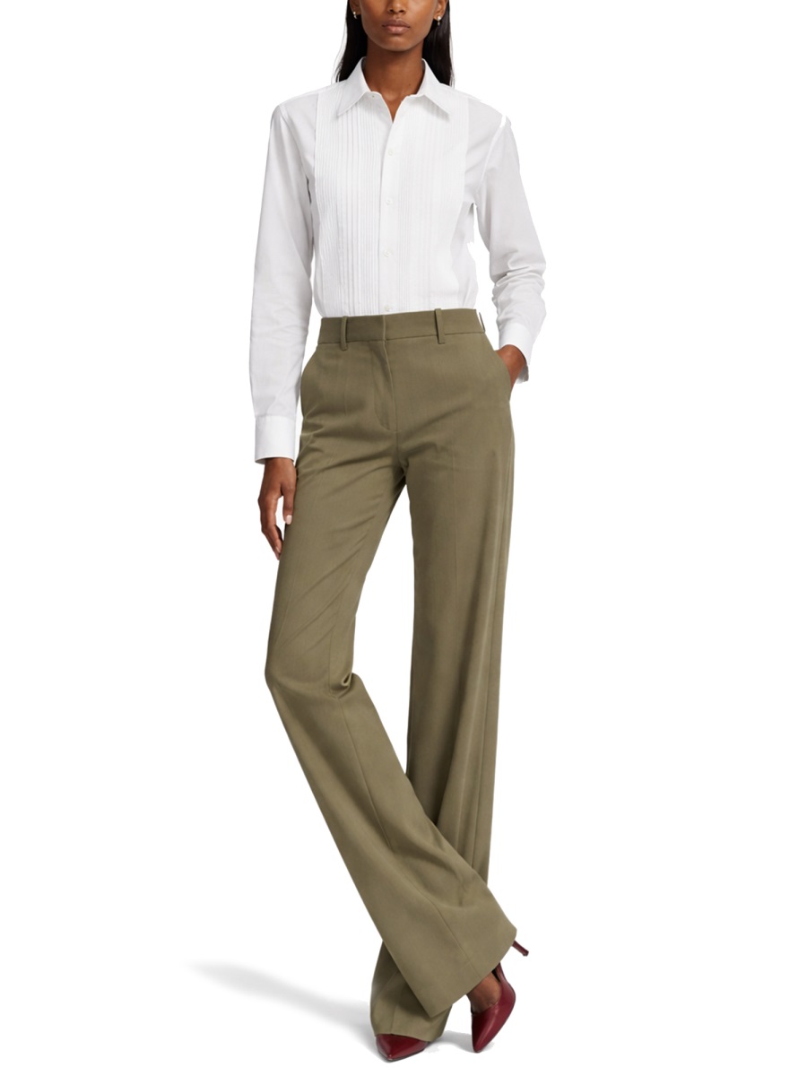 Victoria Beckham Mid-Rise Slight Wide Pants Grijs