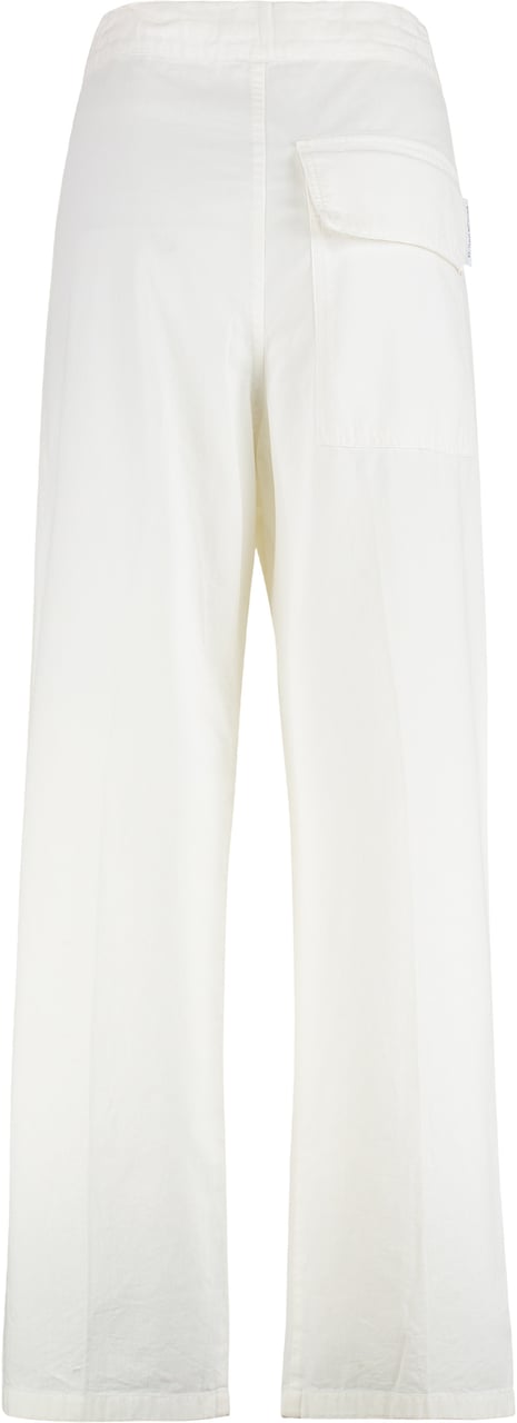 Victoria Beckham Cotton trousers Wit