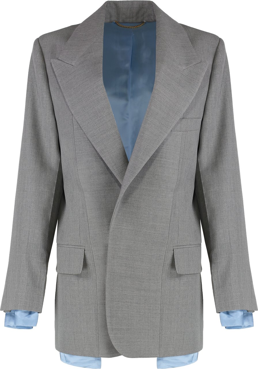Victoria Beckham Wool blazer Grijs