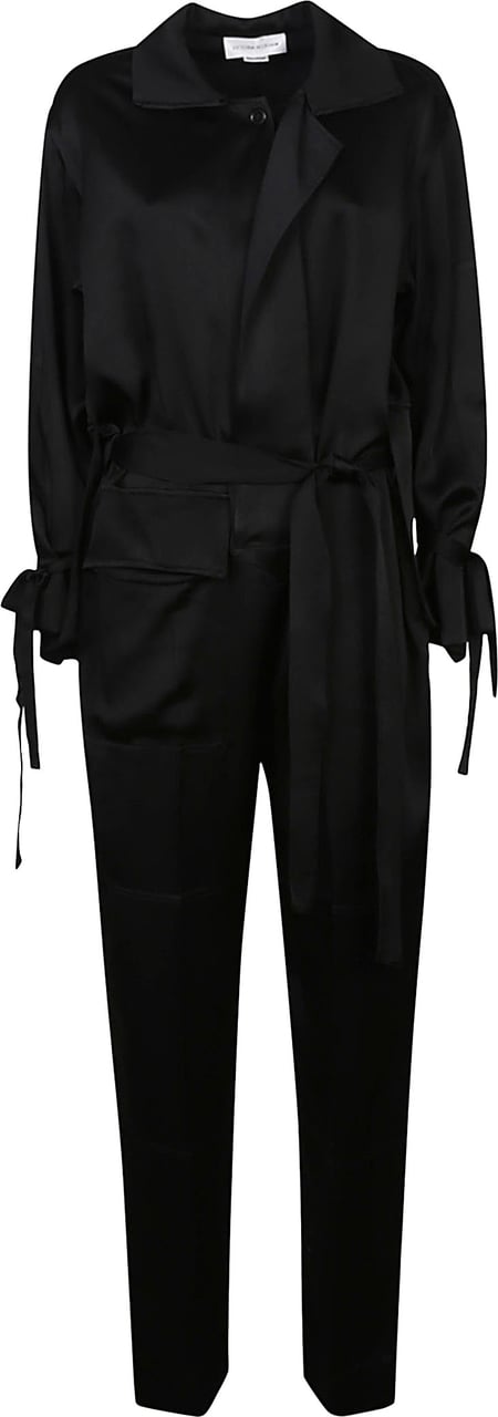 Victoria Beckham Utilitiy Jumpsuit Black Zwart