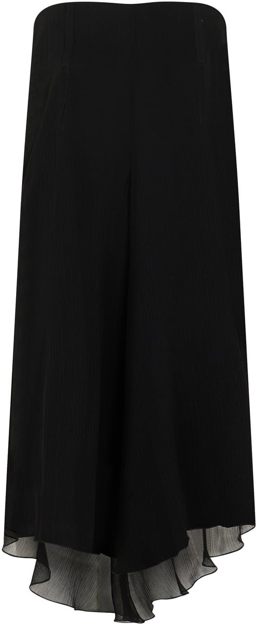 Victoria Beckham Flared midi skirt Zwart