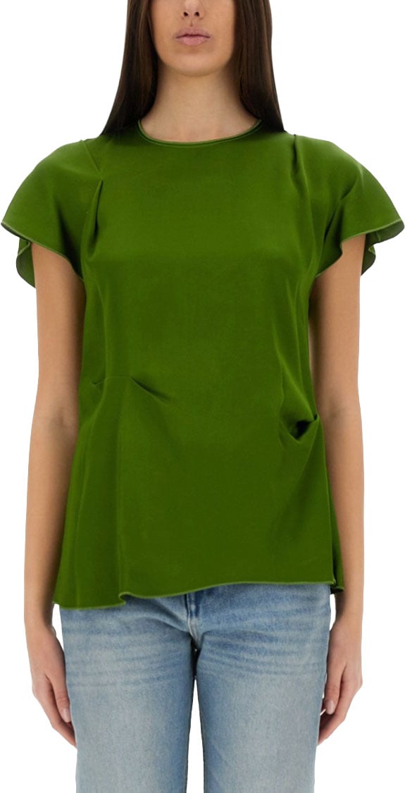 Victoria Beckham Tops With Folds Groen