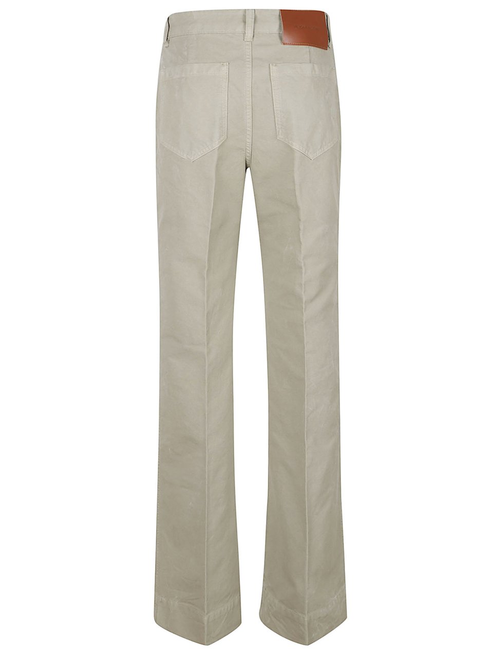 Victoria Beckham Straight-Leg Denim Jeans with Flared Hem Grijs