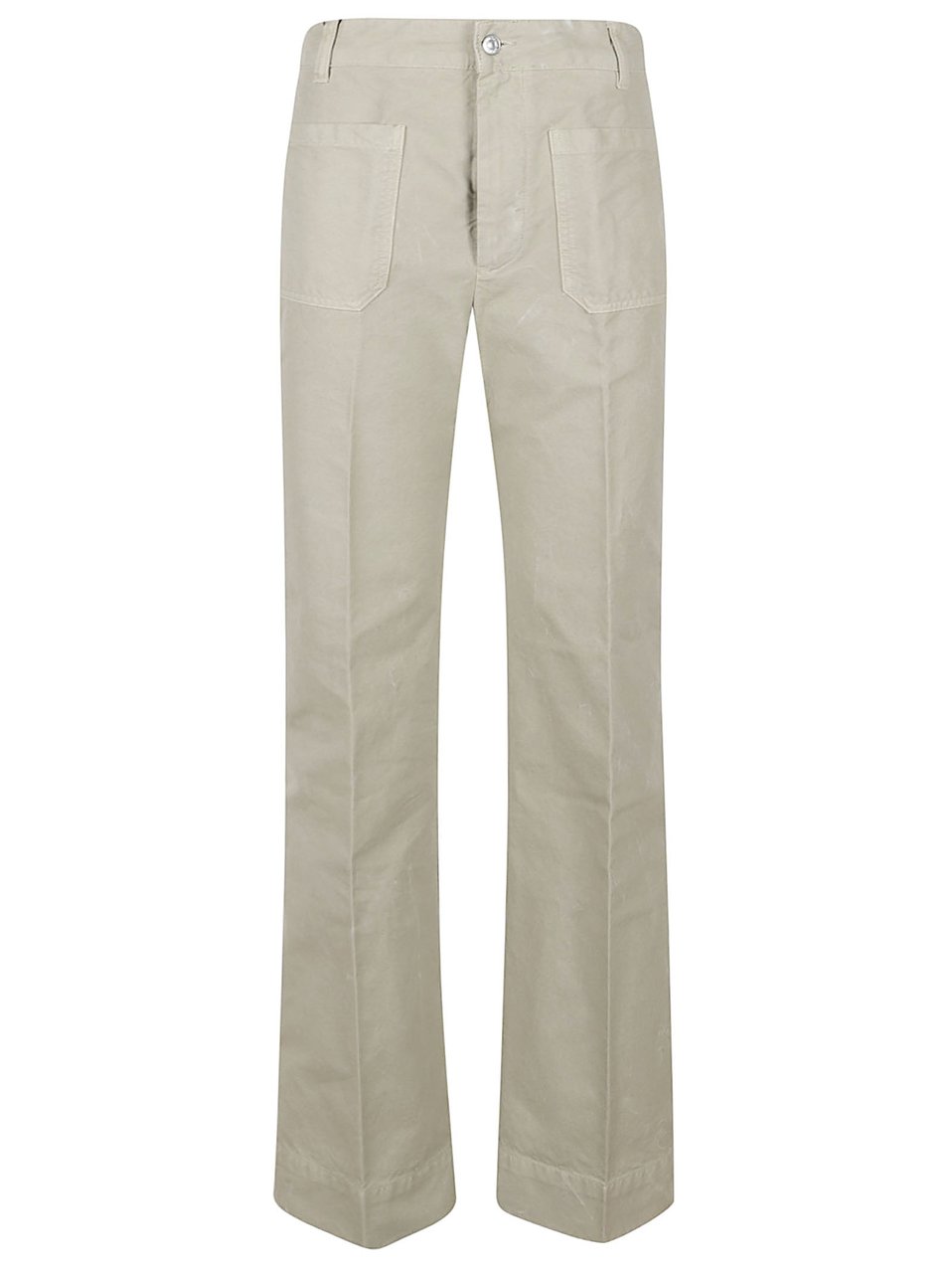 Victoria Beckham Straight-Leg Denim Jeans with Flared Hem Grijs