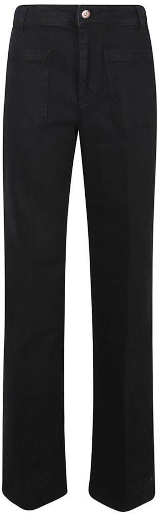 Victoria Beckham Jeans Washed Black Zwart