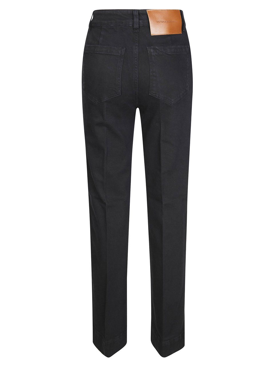 Victoria Beckham Dark Alina Stretch Straight-Leg Jeans Zwart
