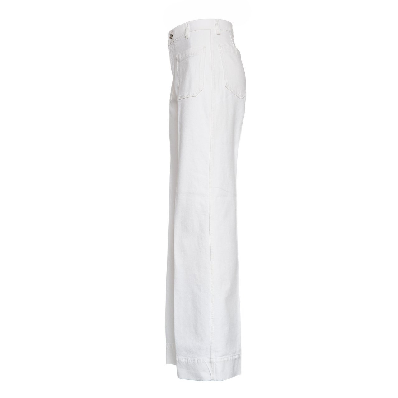 Victoria Beckham Alina High Waisted Stretch Denim Jeans Wit
