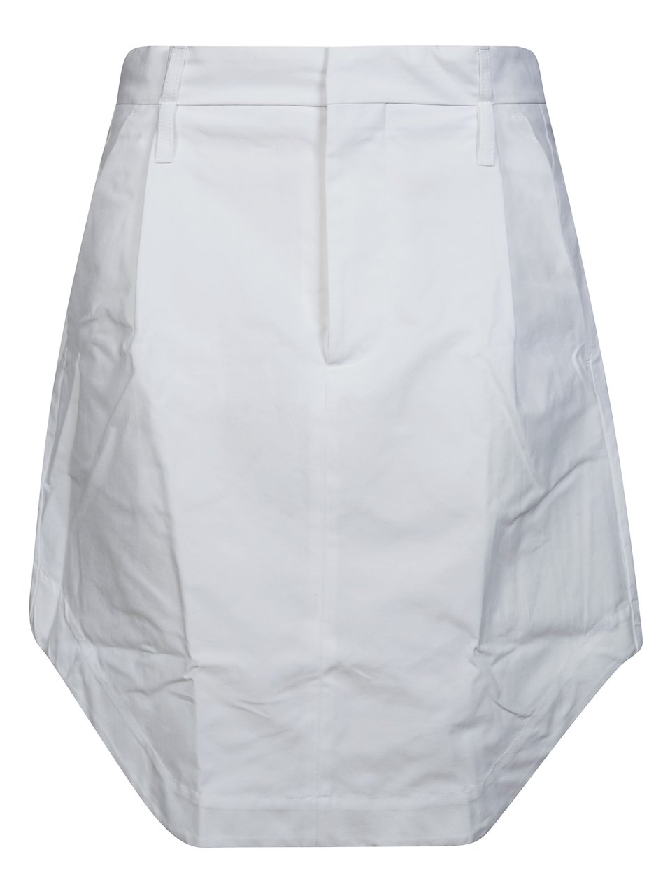 Victoria Beckham White Structured Flared Cargo Skirt Wit