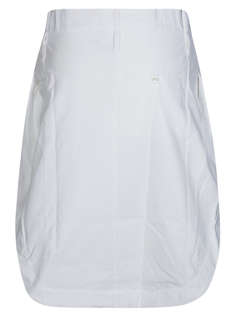 Victoria Beckham White Structured Flared Cargo Skirt Wit