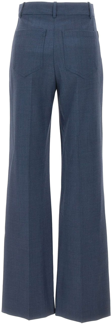 Victoria Beckham Trousers Blue Blauw