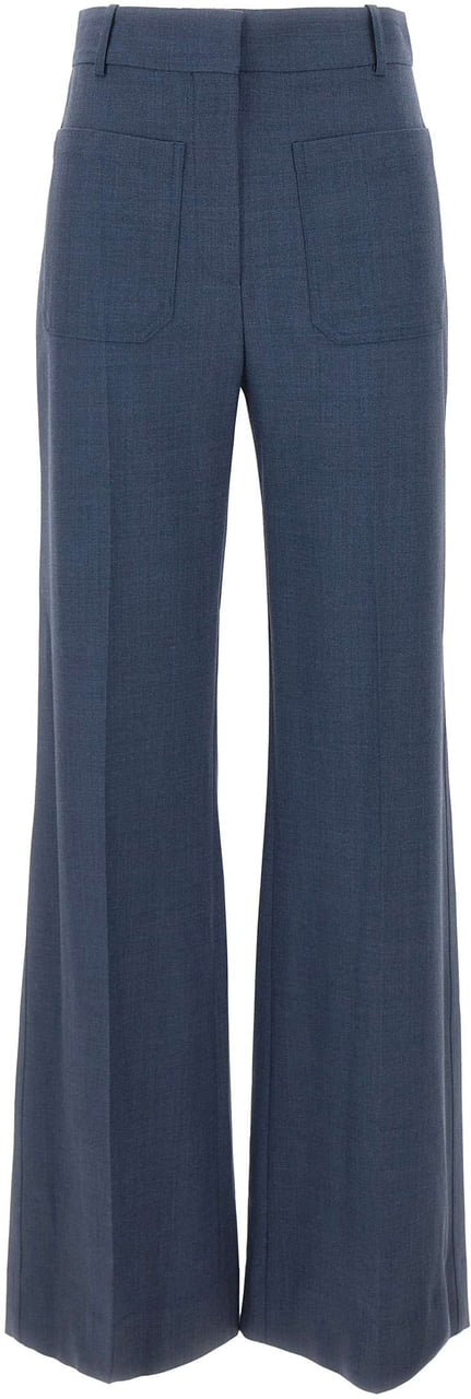 Victoria Beckham Trousers Blue Blauw