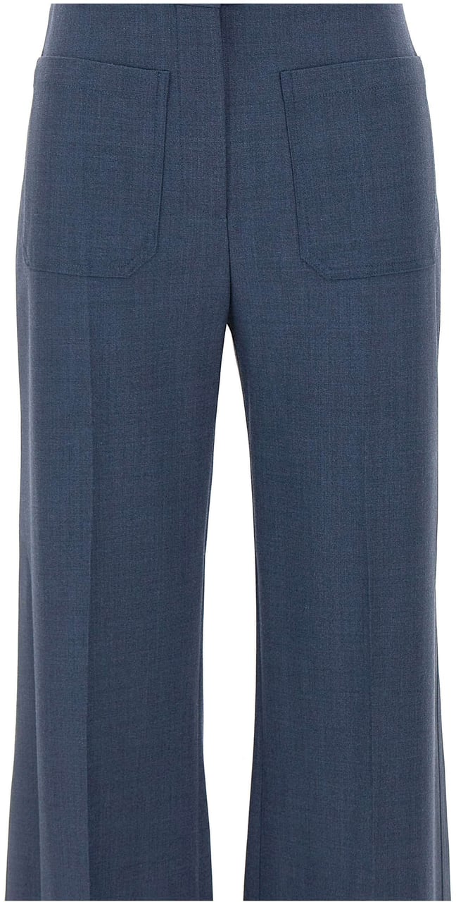 Victoria Beckham Trousers Blue Blauw