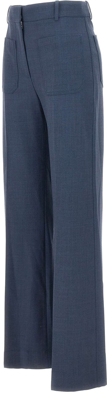 Victoria Beckham Trousers Blue Blauw
