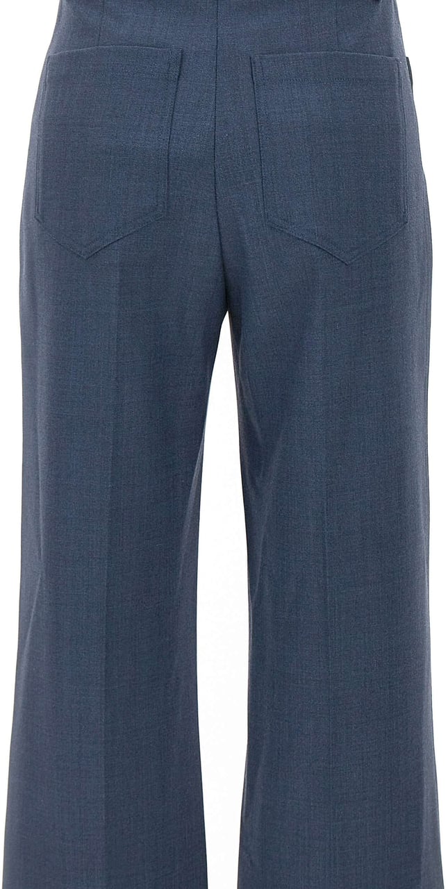 Victoria Beckham Trousers Blue Blauw