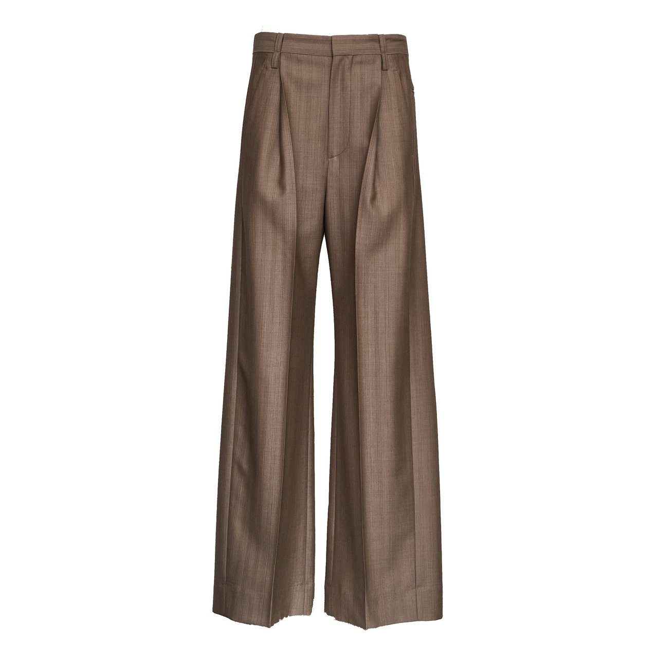 Victoria Beckham Mid Rise Relaxed Unlined Straight Leg Pants Bruin