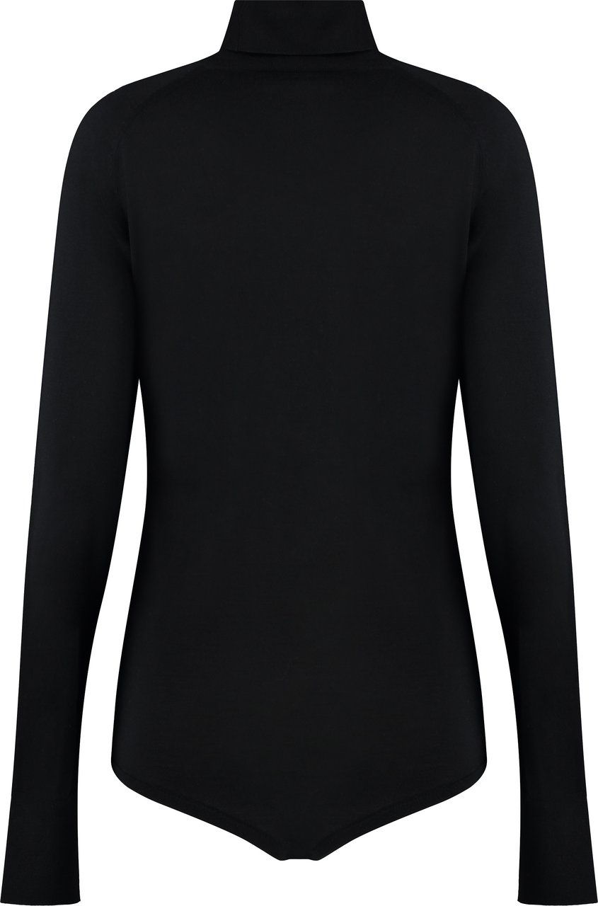 Victoria Beckham Knit bodysuit Zwart