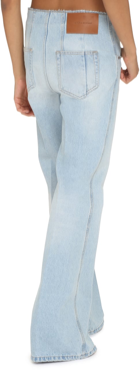 Victoria Beckham High-rise flared jeans Blauw