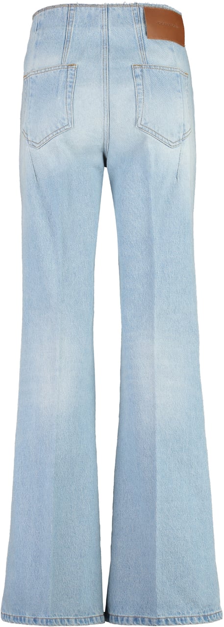 Victoria Beckham High-rise flared jeans Blauw
