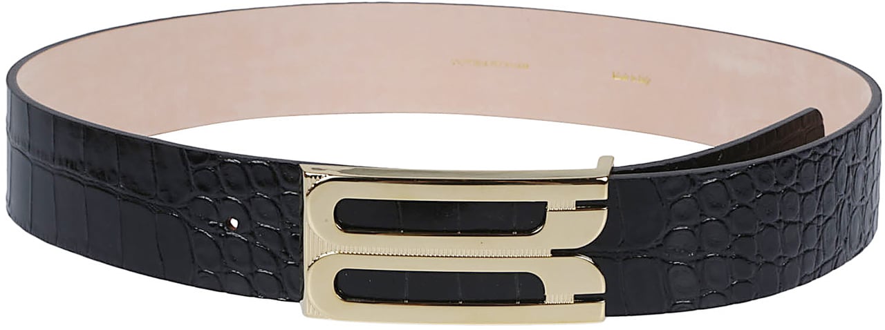 Victoria Beckham Jumbo Frame Belt Black Zwart