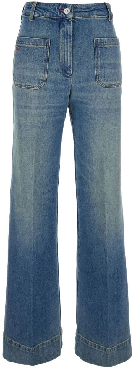 Victoria Beckham Jeans Clear Blue Blauw