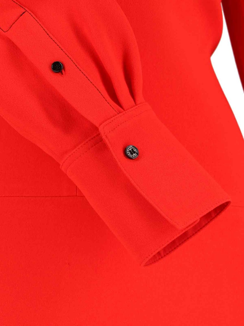 Victoria Beckham Shirt Midi Dress Red Rood