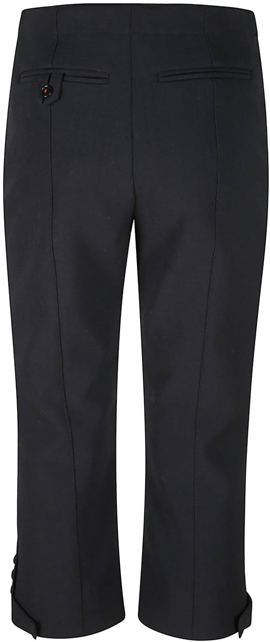 Victoria Beckham Tab Detail Cropped Trouser Zwart