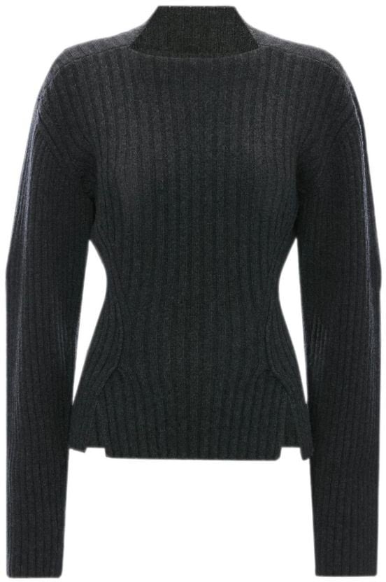 Victoria Beckham Sweaters Ore Melange Donkergrijs