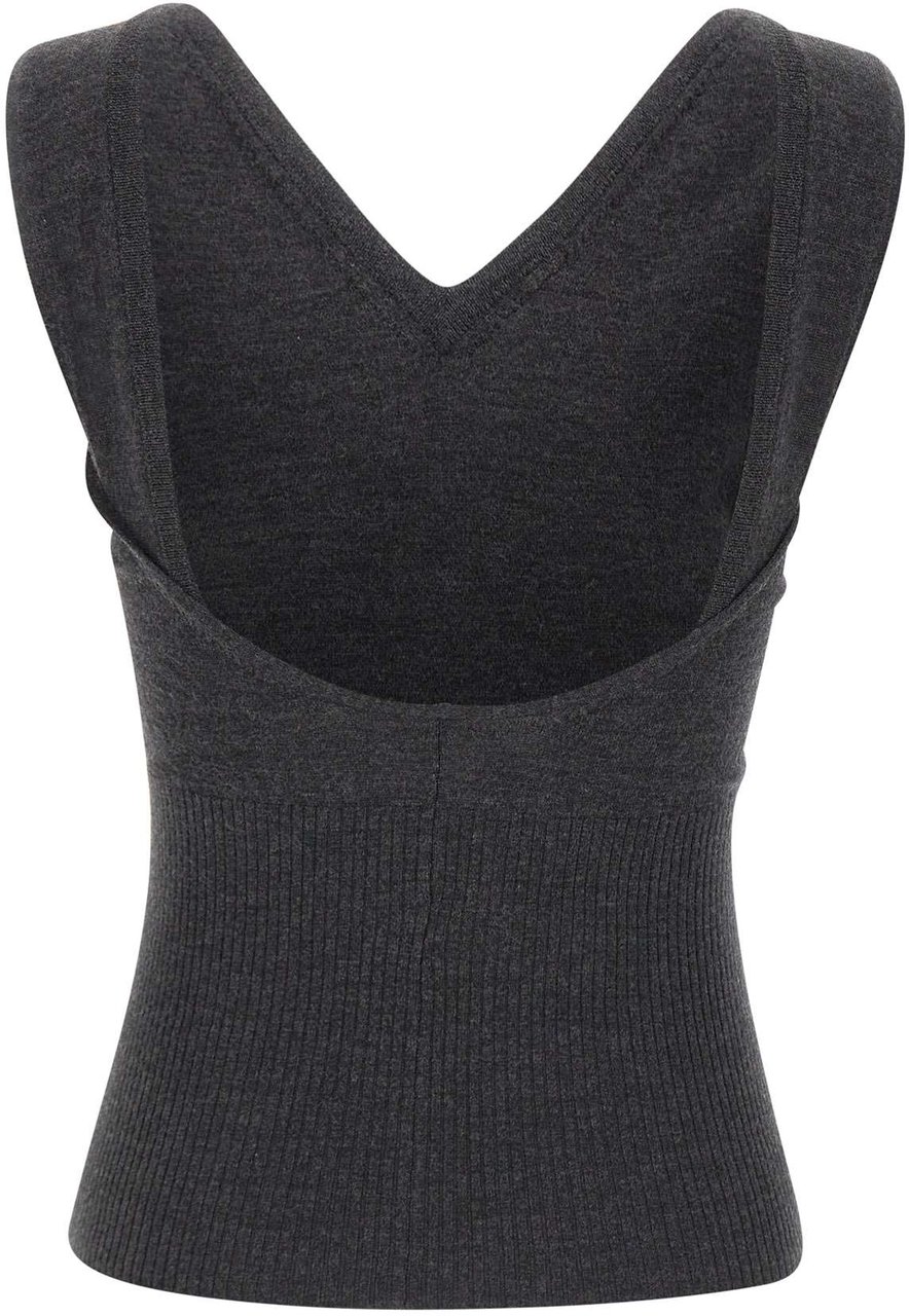 Victoria Beckham Top Grey Donkergrijs