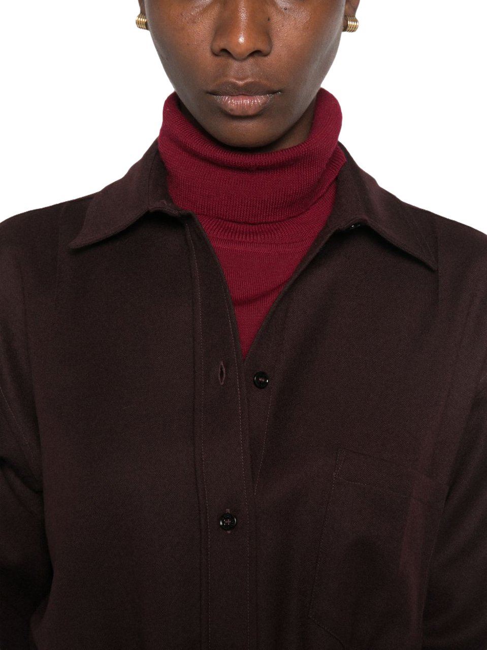 Victoria Beckham Shirts Bordeaux Maroon