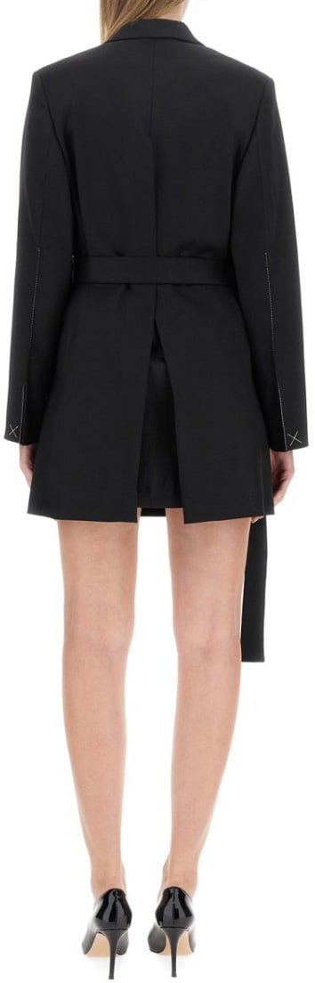 Victoria Beckham Double-Breasted Mini Dress Zwart